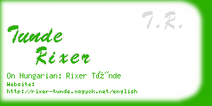 tunde rixer business card